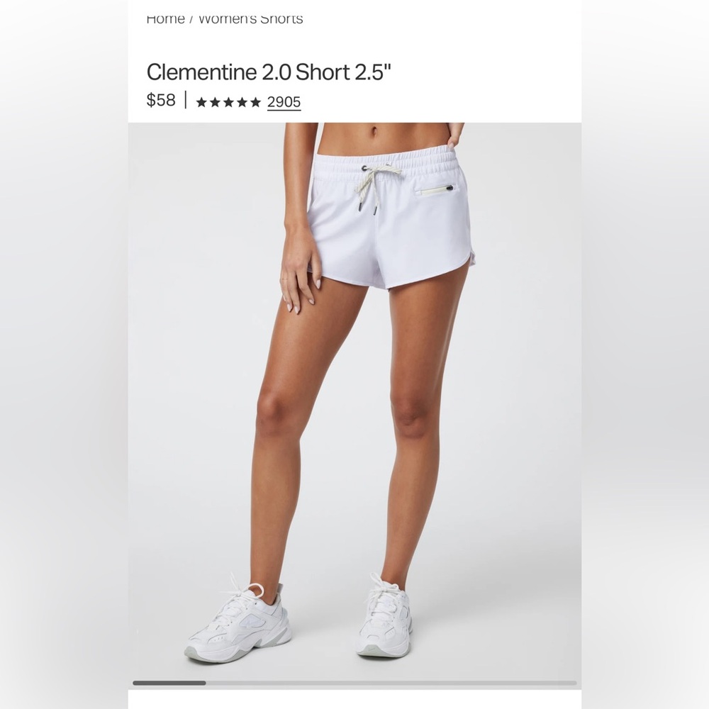 Vuori Women's dusty light blue Clementine 2.0 Athletic Shorts